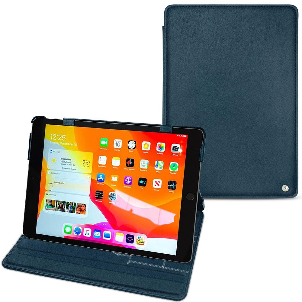 Noreve Lederschutzhülle horizontal (iPad 10.2 2019), Tablet Hülle, Blau
