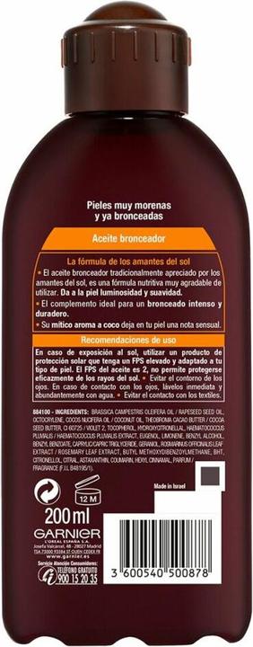 Produktbild Garnier IDEAL BRONZE aceite bronceador intenso 200 ml (Selbstbräunungsöl, 200 ml)