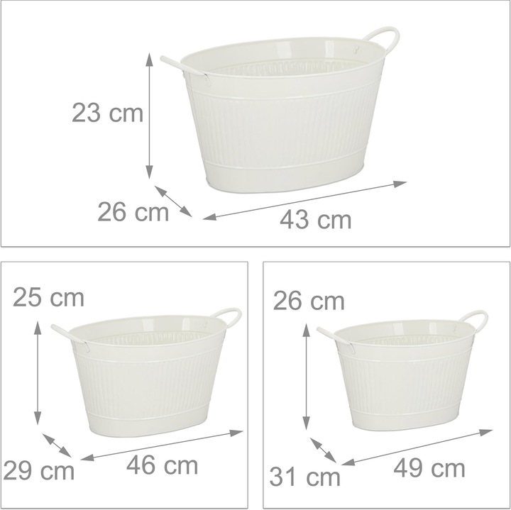 Produktbild Relaxdays Metallwanne (49 cm)