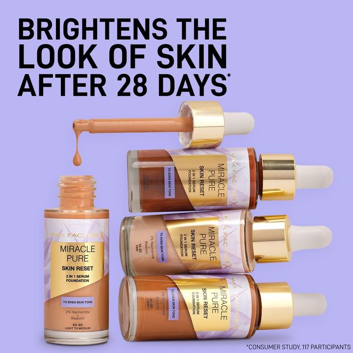 Produktbild Max Factor MIRACLE PURE Serum Renovador 2 in 1 #Light Medium Warm 30 ml (Light Medium Warm)