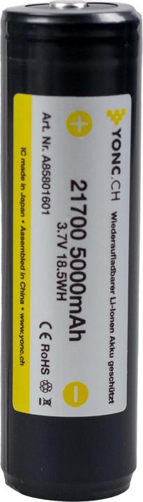 Actual product image Yonc 21700 Li-Ion battery with 5000 mAh (One size)