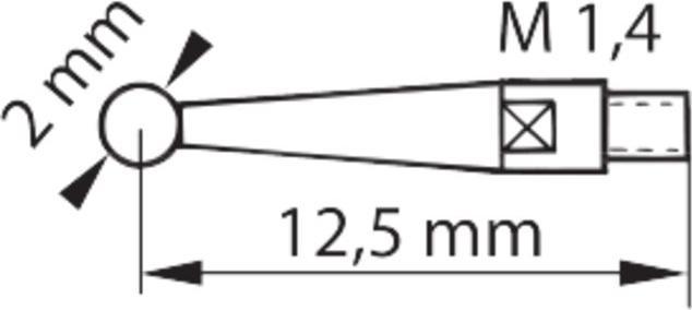 Image du produit Tesa Technology Indicateur à levier Swisstast, longueur bras palpeur 12,5 mm avec bille rubis (0.01 m)