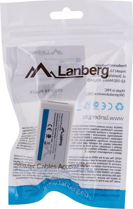 Image du produit Lanberg AD-RJ45-RJ45-OU6 Répartiteur de réseau (Instrument)