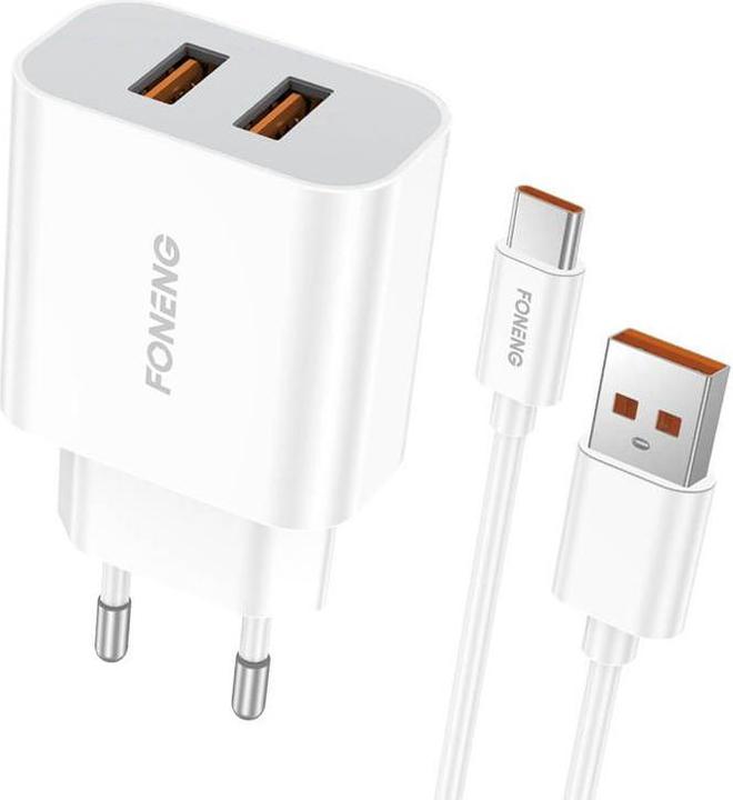 Image du produit Foneng Chargeur USB double EU45 Type-C (12 W, 2 ports)