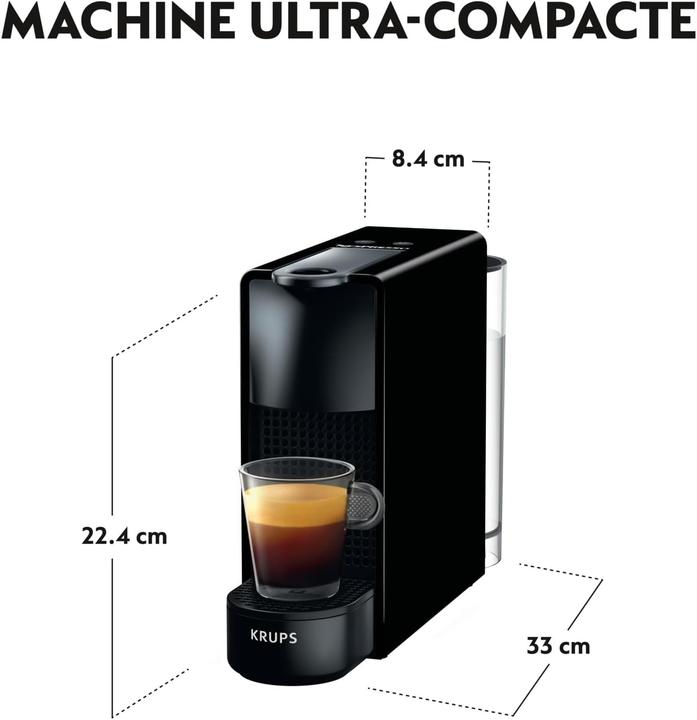Produktbild NESPRESSO Krups Essenza Mini Piano Black Pod Coffee Machine 06 Litres Black