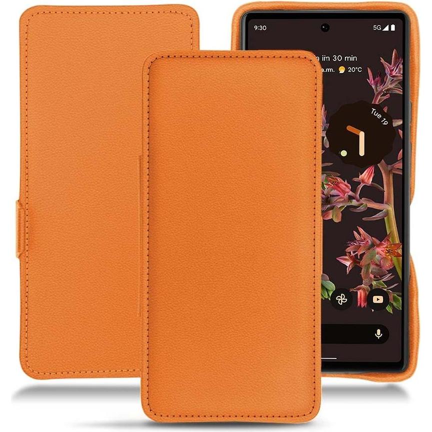 Noreve Lederschutzhülle horizontal (Google Pixel 6), Smartphone Hülle, Orange