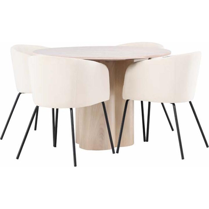 Thumbnail - Ebuy24, Esstisch, Essgruppe Olivia 14 (5-teilig) (110 x 75 x 110 cm)