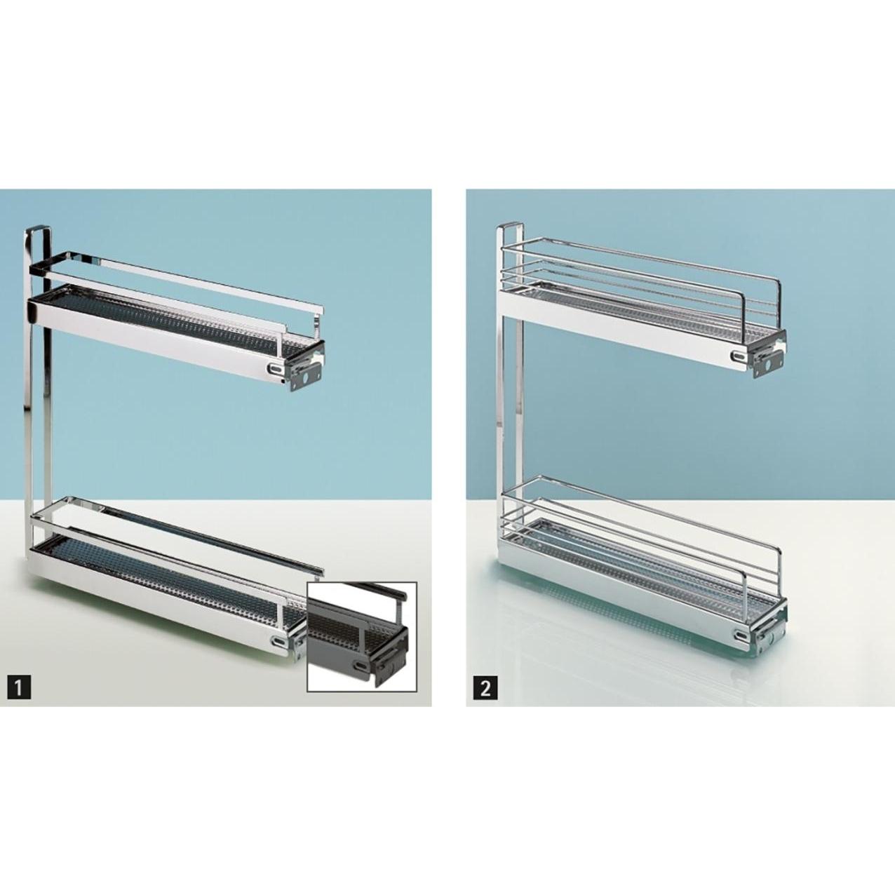 Hettich, Möbelausstattung, Frontauszug Classic verchromt für Actro 150 mm Schrankbreite (1 Stk.)