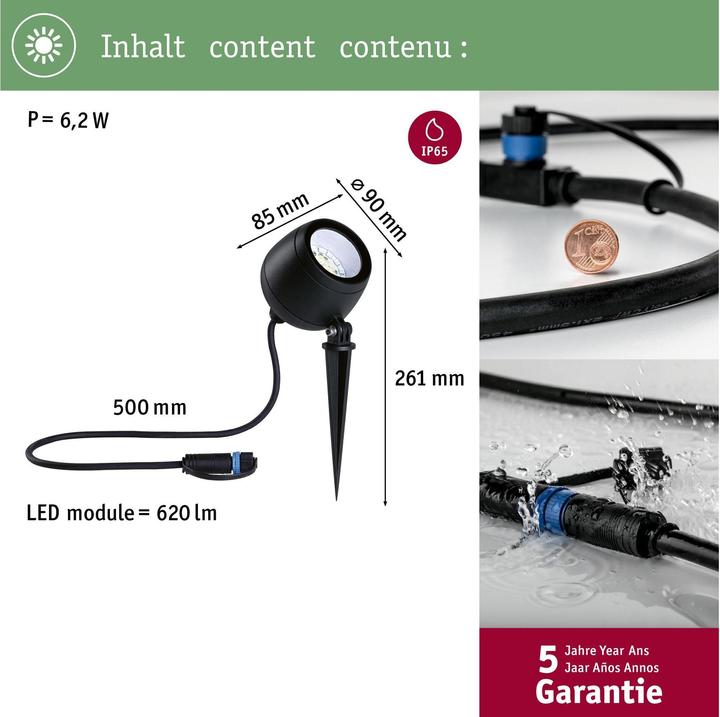 Actual product image Paulmann Kikolo (400 lm, IP65)