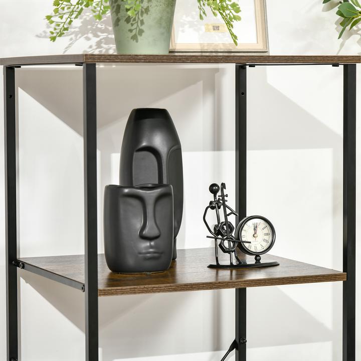 Image du produit Homcom Kommode Polyester, Stahl Rustikal-Braun (40 x 40 x 155 cm)