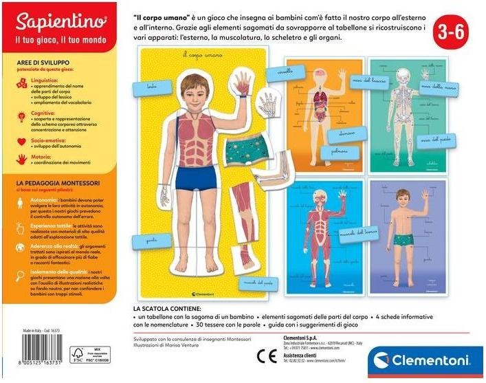 Immagine prodotto Clementoni Montessori Corpo umano IT
