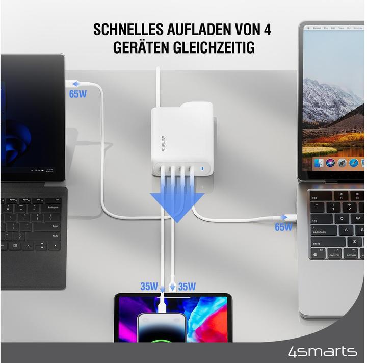 Productafbeelding 4smarts USB-Wandladegerät GaN Flex Pro 200 W, Ladeport Output (200 W)