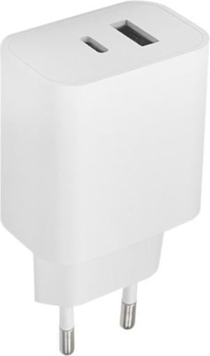 Immagine prodotto Maxlife MXTC-06 Caricabatterie PD QC 1x USB-C 1x USB 30W bianco (30 W, 2 porte)