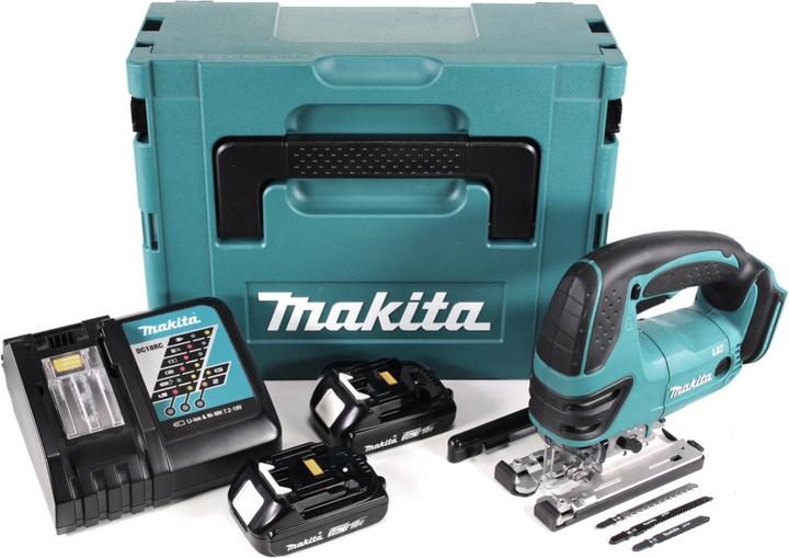 Produktbild Makita DJV 180 RAJ Akku Stichsäge 18 V + 2x Akku 2,0 Ah + Ladegerät + Makpac