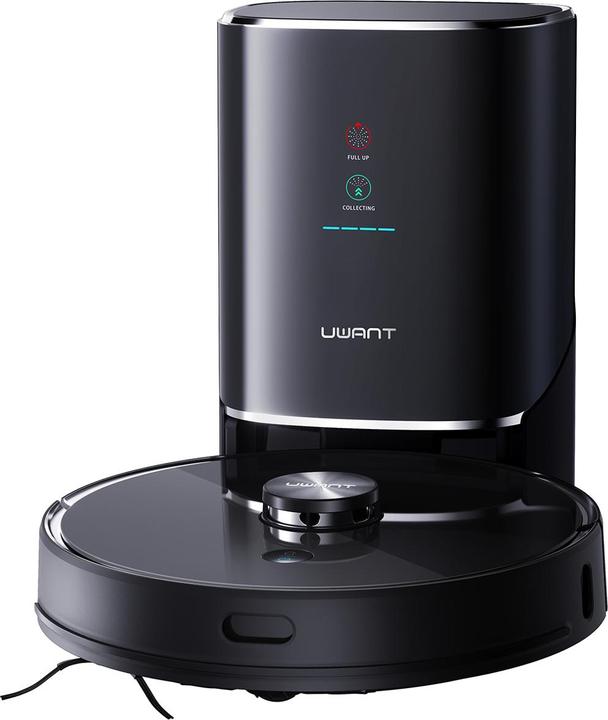 Actual product image Uwant U100 Robot Vacuum Cleaner with Mop Function + Charging/Cleaning Station - Black (Vacuum mopping robot)