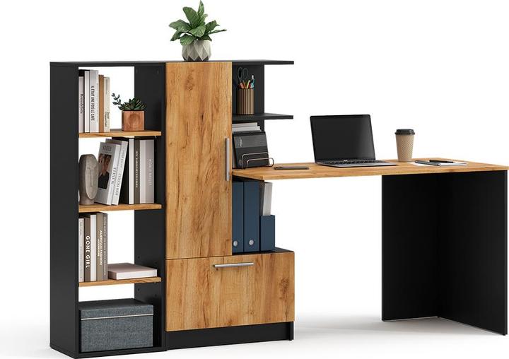 Produktbild Vicco Schreibtisch Tomy, Anthrazit/Goldkraft Eiche, 150 x 59 cm 2er Set