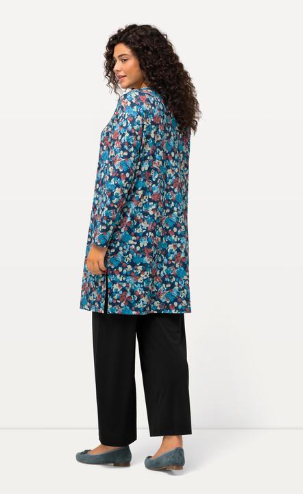Produktbild Ulla Popken Jerseyjacke, Pinselstriche, A-Linie, V-Ausschnitt (58)
