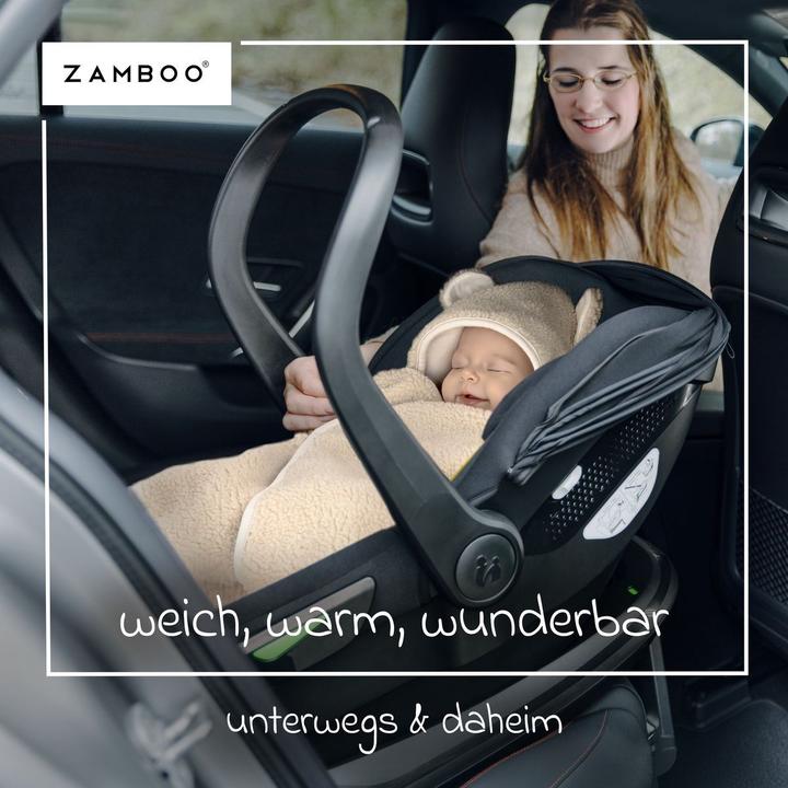 Image du produit Zamboo Fusssäcke für Babyschalen & Babywannen Einschlagdecke Teddy - für Babyschale -