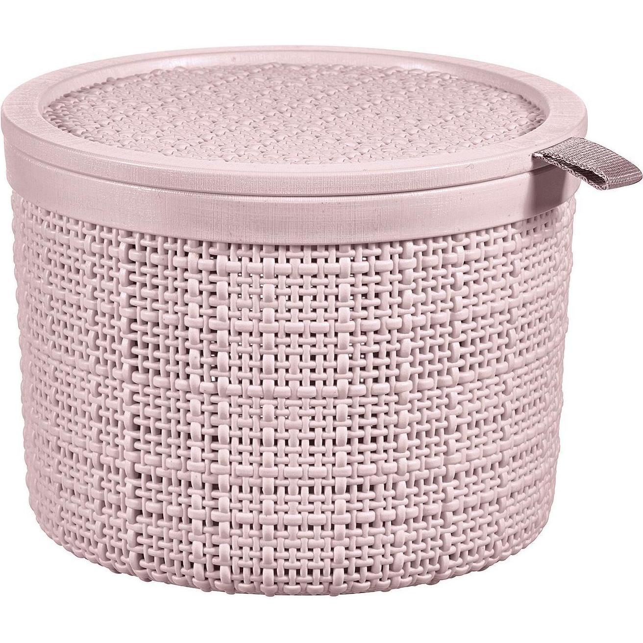5x Curver, Cesta, Koszyk Okrągły Z Przykrywką 2l /Pudrowy Róż (5 x)