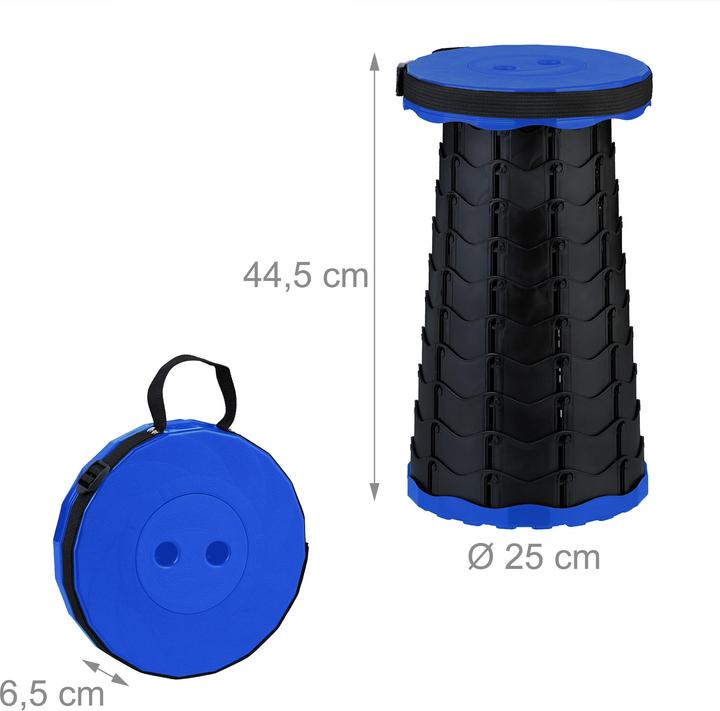 Actual product image Relaxdays telescopic stool