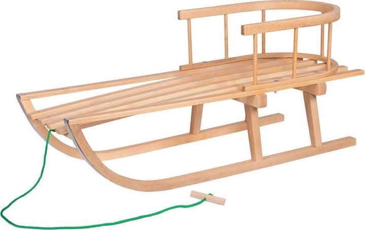 No Name Wooden sledge with backrest