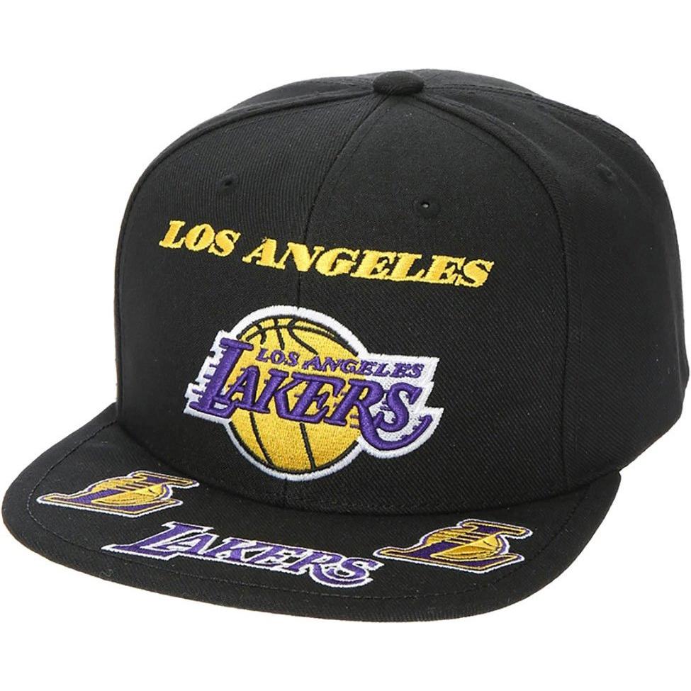 Mitchell & Ness, Herren, Cap, Front Loaded Los Angeles Lakers, Schwarz, (One Size)