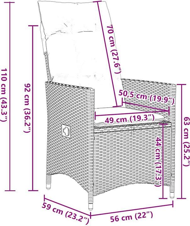 Produktbild vidaXL Garten Essgruppe (190 x 80 x 75 cm)