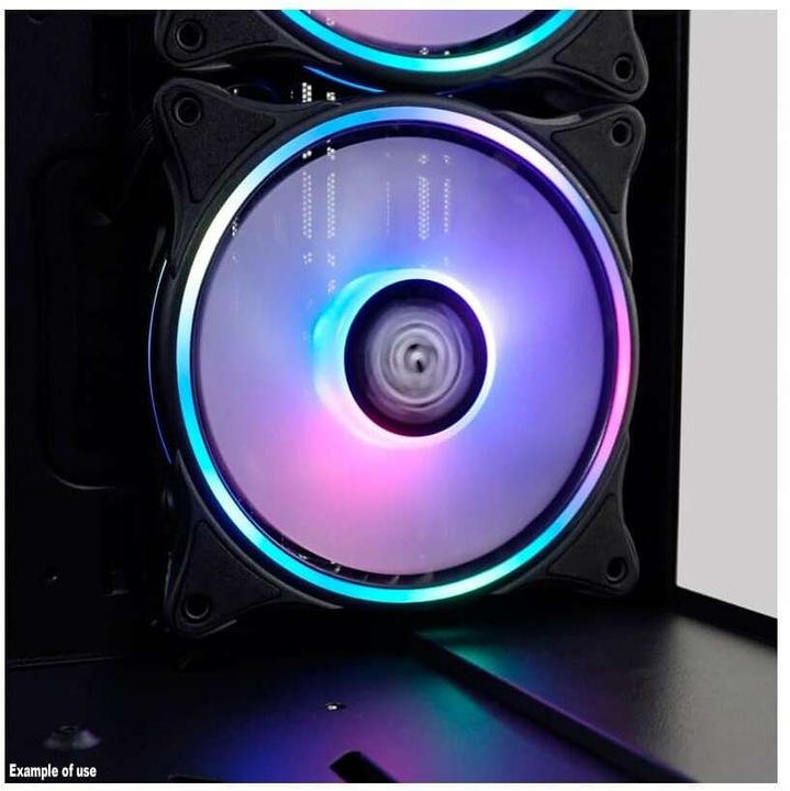 Image du produit LC-Power LC-CF-120-ARGB-B Noir Ventilateur de boîtier 120mm 12x12CM retail (120 mm, 1 x)