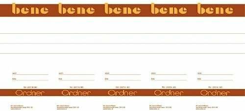 Actual product image Bene 50 insert spine labels white for 8.0 cm spine width
