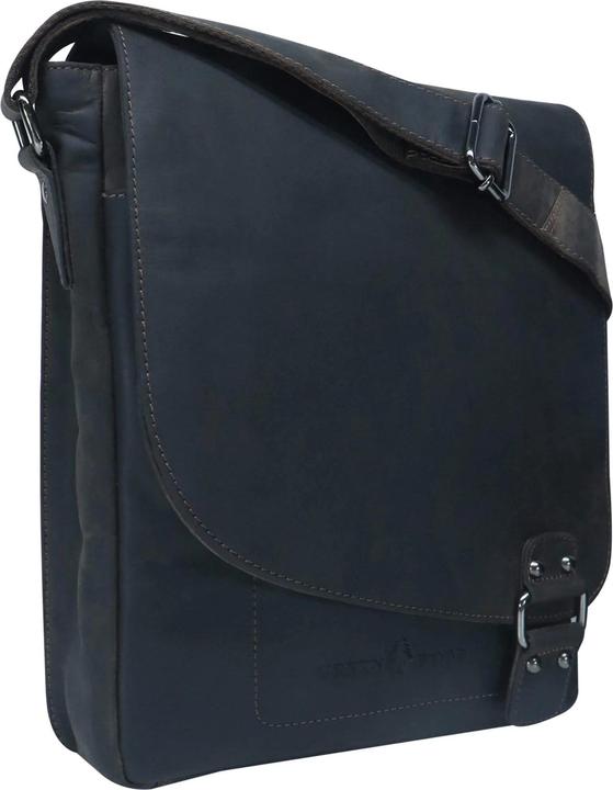 Actual product image Greenwood Herrentasche Echtleder 15 Zoll Hedwig Vintage Look Braun No.19