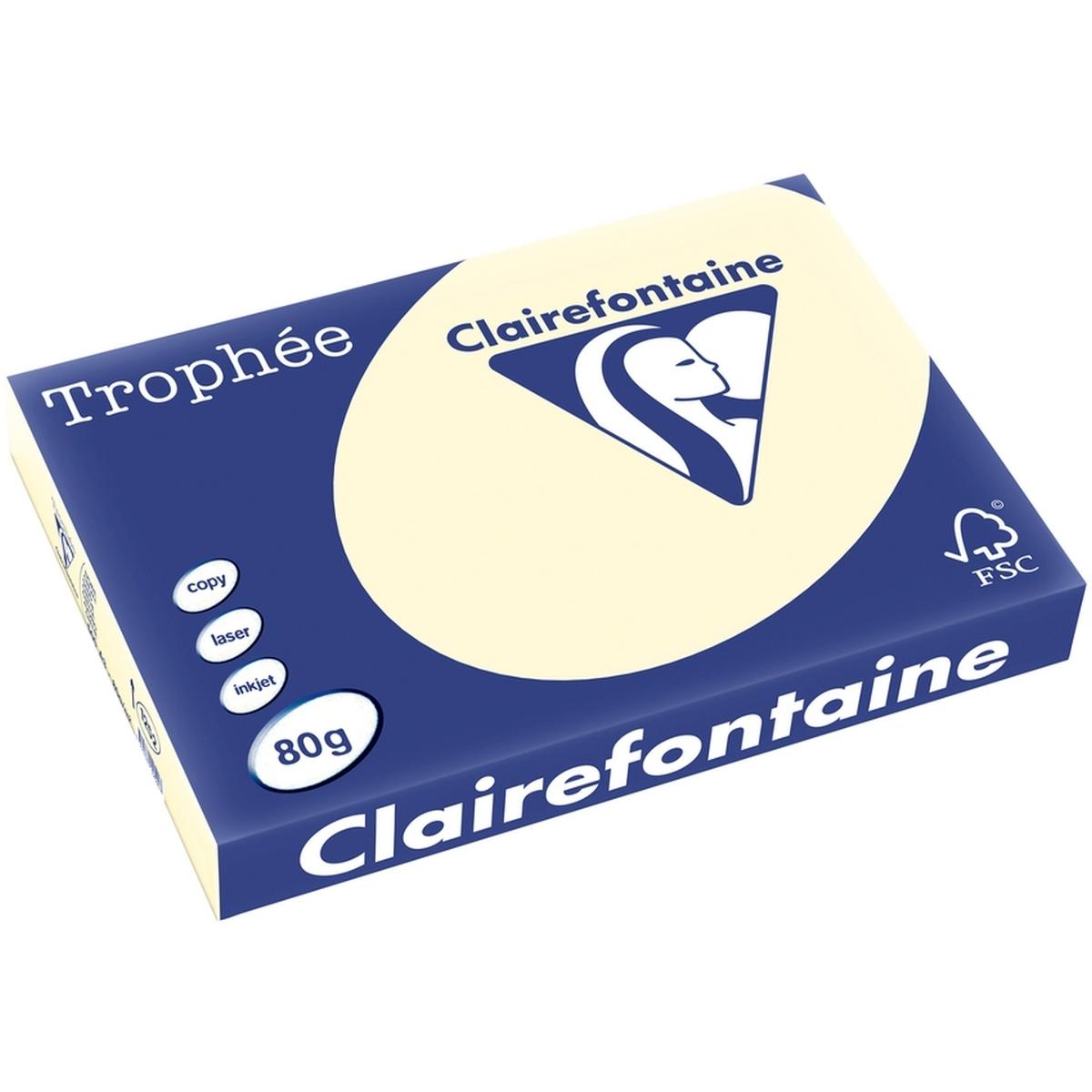 Clairalfa, Kopierpapier, Multifunktionspapier Troph‚e, A3, 80 g/qm, sand (80 g/m², 500 x, A3)