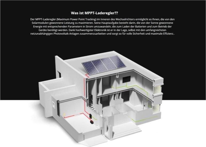 Immagine prodotto GreenCell Inverter solare e caricatore MPPT - 230VAC - 3000VA/3000W onda sinusoidale pura