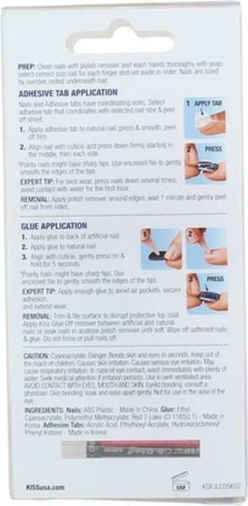 Actual product image KISS Nails - Jelly Fantasy Nail Be Jelly (Artificial nails, Red, Brown)