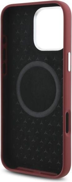 Image du produit Mercedes MEHMP16X23SUMSR iPhone 16 Pro Max 6.9" czerwony/red hardcase Silicone White Stripe MagSa (Apple iPhone 16 Pro Max)