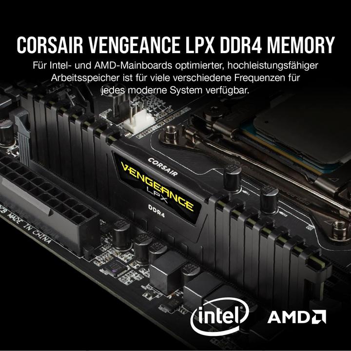 Productafbeelding Corsair Vengeance LPX (2 x 8GB, 3200 MHz, DDR4 RAM, DIMM 288 pin)