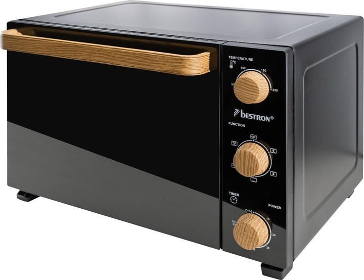 Produktbild Bestron Grillofen 31 Liter, Black & Wood Serie