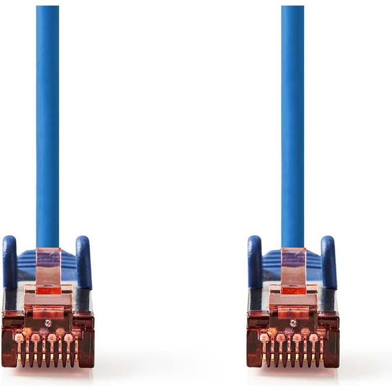 Thumbnail - Nedis CAT6-Netzwerkkabel RJ45 Stecker RJ45 Stecker S/FTP 5.00 m Rund LSZH Blau Label (S/FTP, CAT6, 5 m), Netzwerkkabel