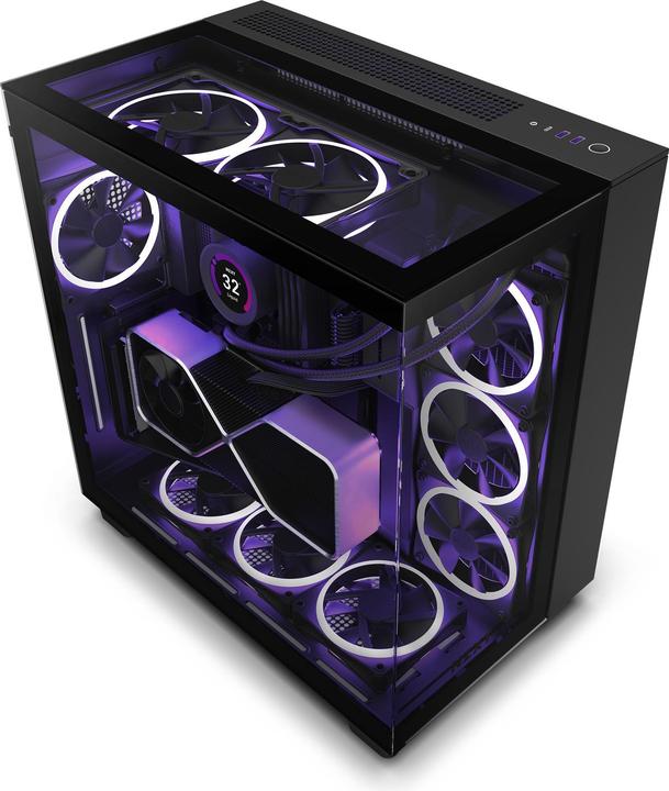 Productafbeelding NZXT H9 Elite geheel zwart (ATX, Mini-ITX, mATX)