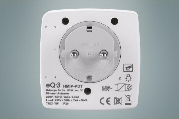 Actual product image Homematic IP Dimmer socket outlet - trailing edge