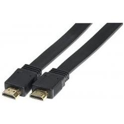 Thumbnail - Exertis Connect High Speed HDMI Flachkabel, vergoldet, HDMI St. A / St. A, schwarz, 3.0 m flaches HDMI Kabel zur dis (3 ...