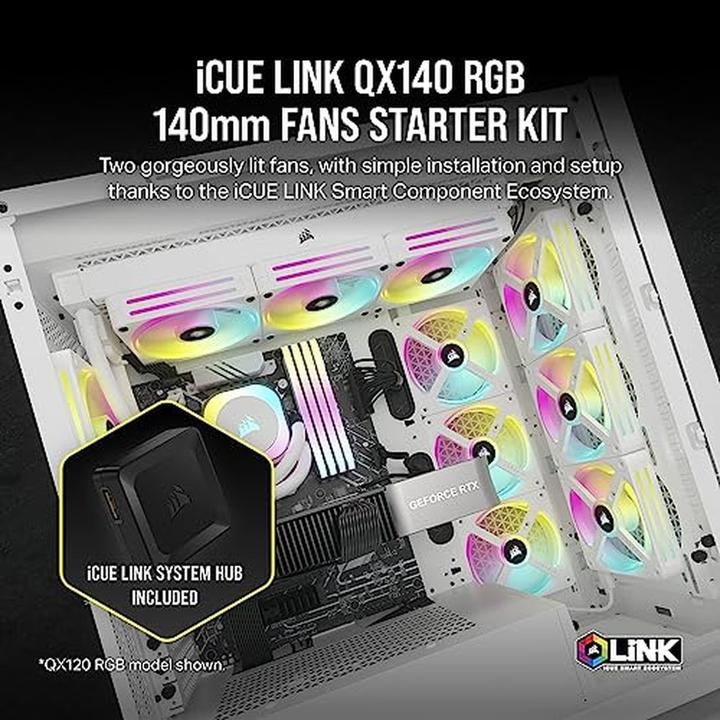 Actual product image Corsair Icue Link QX140 (140 mm, 2 x)