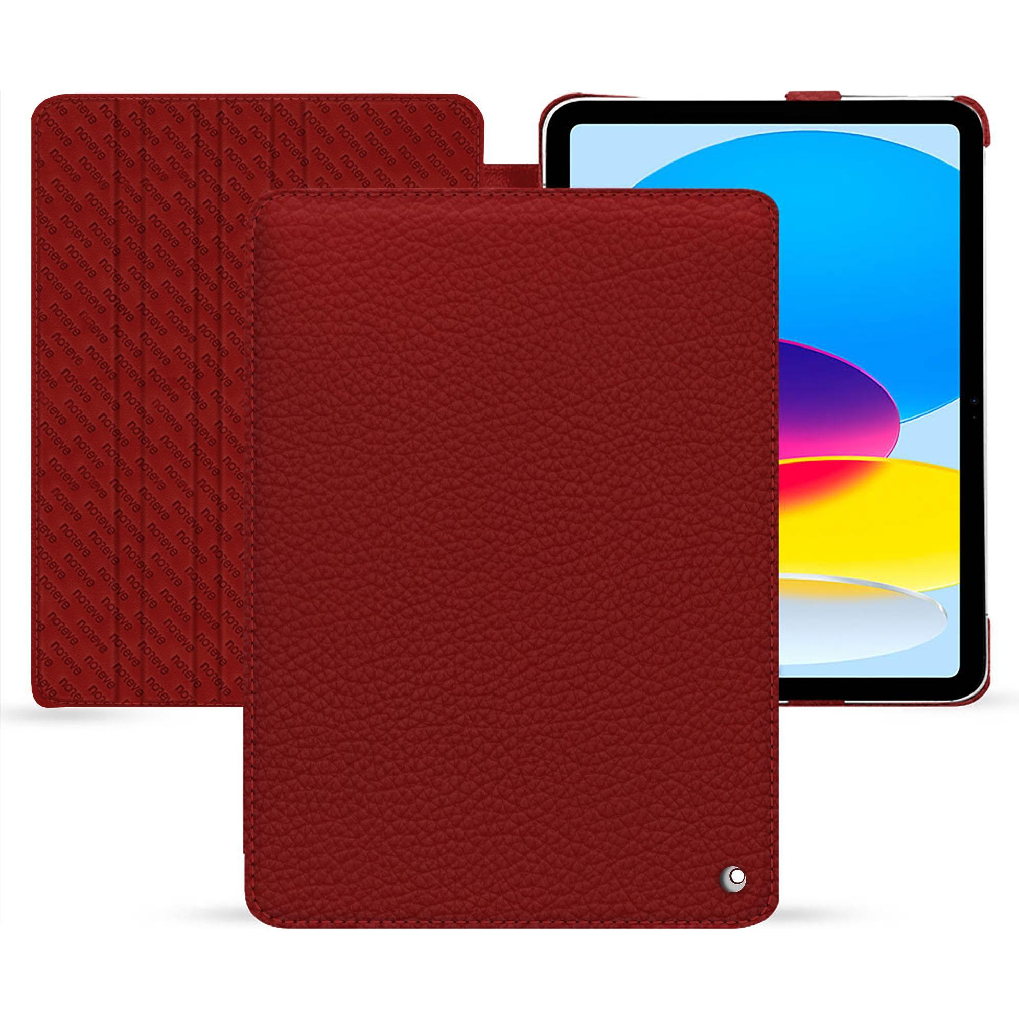 Noreve Lederschutzhülle horizontal (iPad 2022 (10. Gen)), Tablet Hülle, Rot