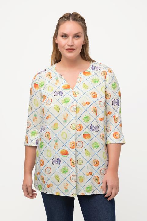Produktbild Ulla Popken Tunika, A-Line, Frucht Print, 3/4-Ärmel (50, 52)