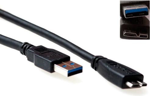 Image du produit Advanced Cable Technology SB3031 2m USB A Micro-USB B Mâle Mâle Noir Câble USB (2 m, USB 3.2 Gen 1)