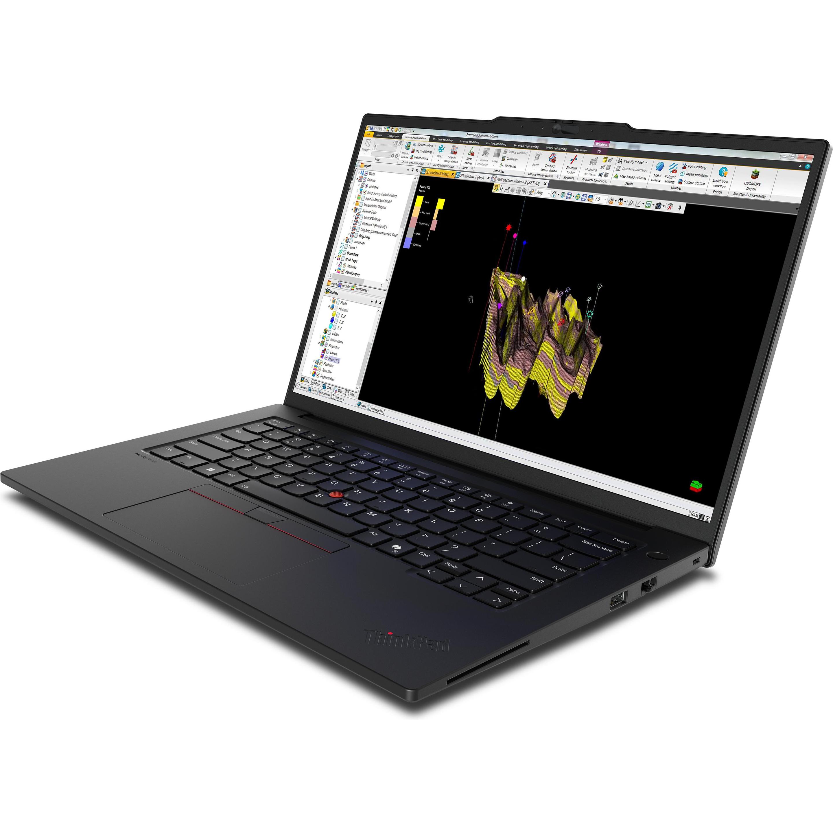 Lenovo ThinkPad P14s Gen 6 (14.50", 1000 GB, 64 GB, DE, Intel Core Ultra 7 265H), Notebook, Schwarz