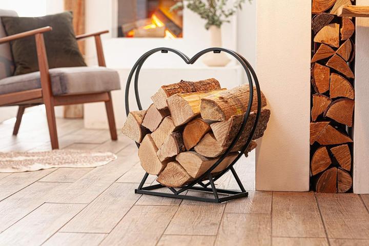 Immagine prodotto Frank Flechtwaren Porta legna da ardere a forma di cuore