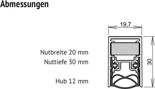 Actual product image Cardatec Door drop seals D2
