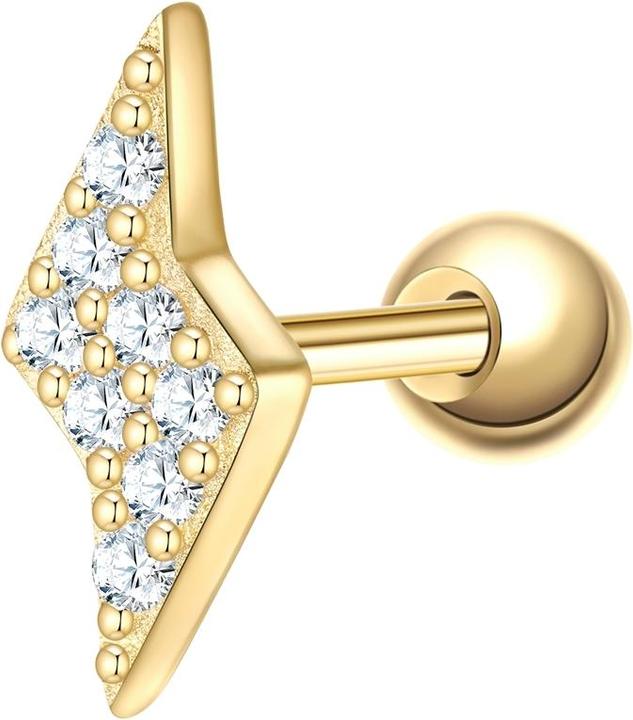 Immagine prodotto Glanzstücke München Orecchini da donna a perno con fulmine in argento sterling - 37350 (Argento)