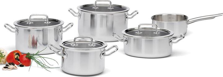 Produktbild Spring Brigade Basic Topf-Set 5-teilig mit Glasdeckeln (16 cm, Pfannenset + Topfset, Aluminium, Edelstahl)