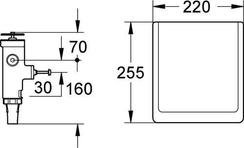 Actual product image Grohe WC pressure flusher